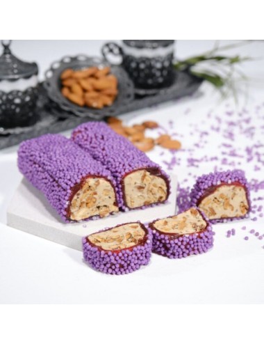 Boncuklu Böğürtlen Badem Kremalı Sarma Lokum