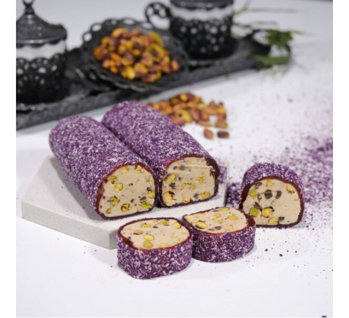 Böğürtlenli Fıstıklı Kremalı Sarma Lokum