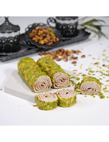 File Fıstıklı Çikolatalı Sarma Lokum