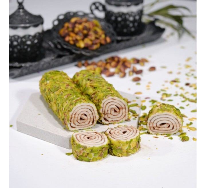 File Fıstıklı Çikolatalı Sarma Lokum