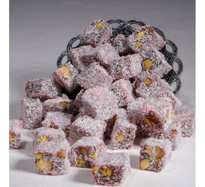 Hindistan Cevizli Fıstıklı Narlı Çifte Kavrulmuş Lokum