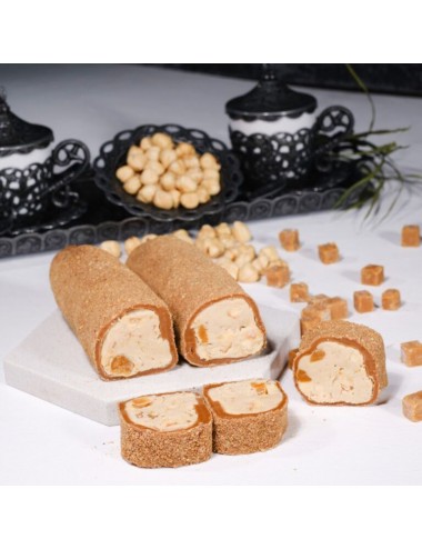 Karamel Parçalı Fındıklı Kremalı Sarma Lokum