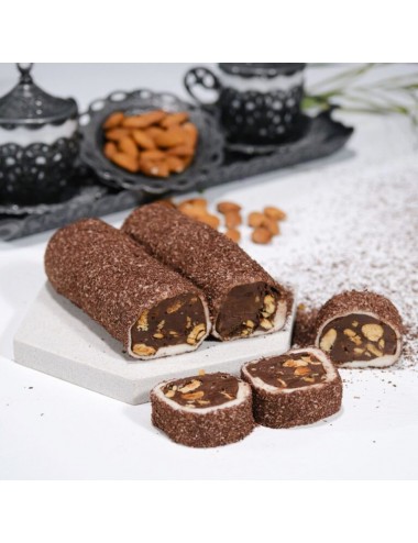 Özel Çikolatalı Bademli Sarma Lokum