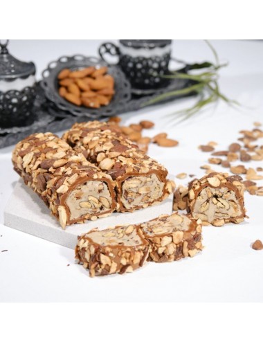 Parça Bademli Karameli Kremalı Sarma Lokum