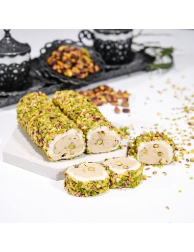 Pirinç Fıstıklı Fıstıklı Kremalı Sarma Lokum